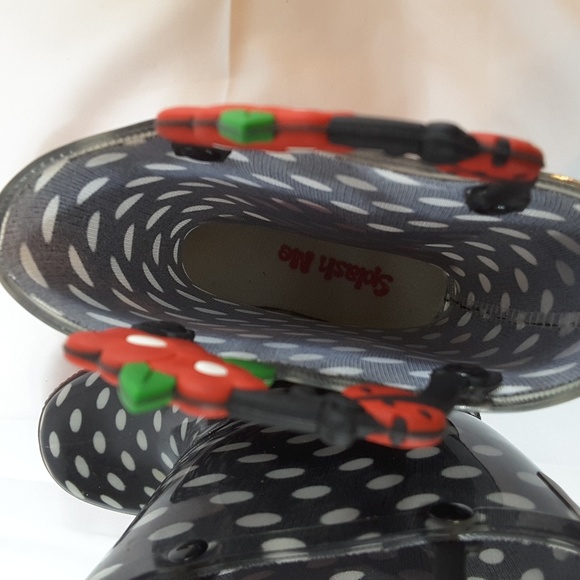 Splash Me Girls Black & White Polka dot rain boots - Picture 7 of 8